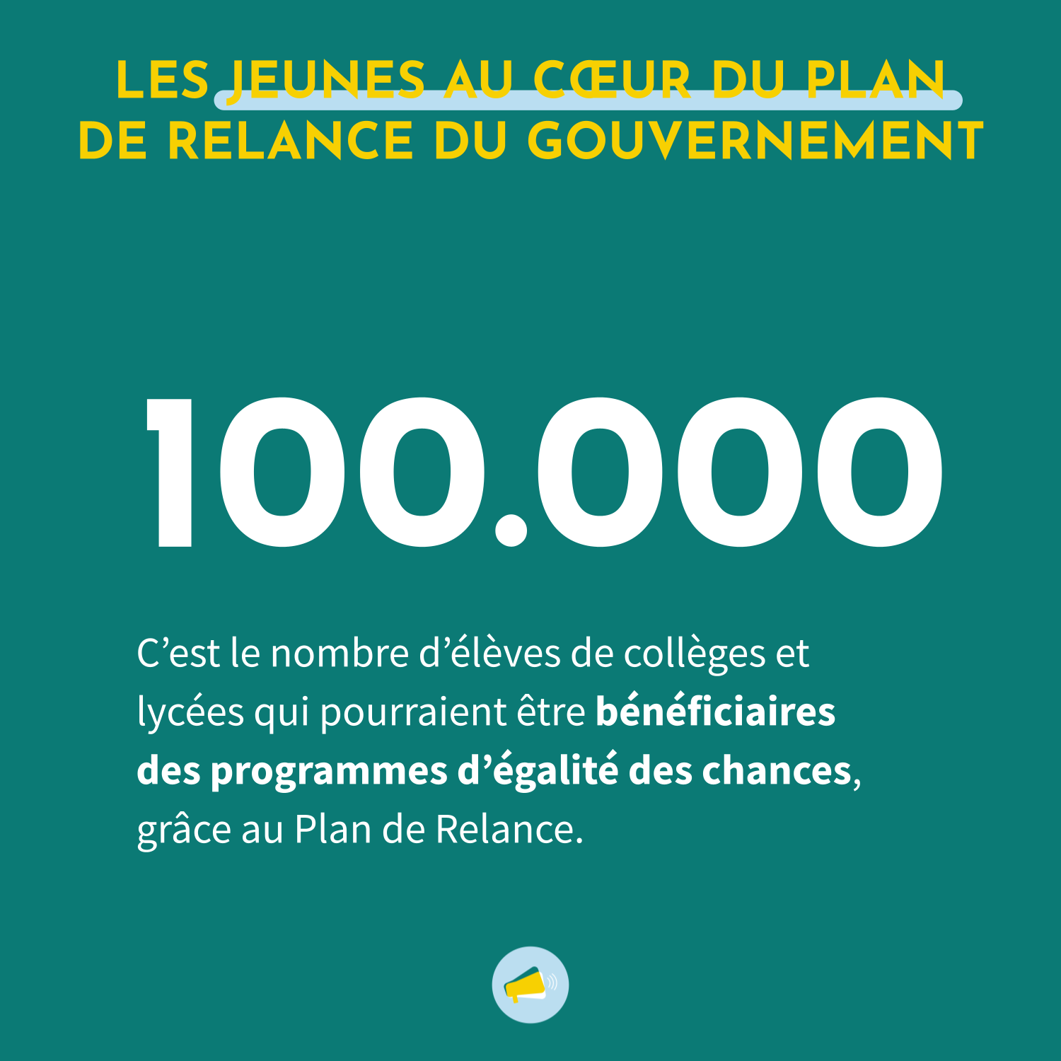 Le Plan de Relance français permettra à 100 000 jeunes de bénéficier de programmes d'